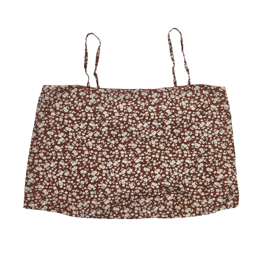Z Supply Rust Brown Floral Cami Top Adjustable Straps ZT233958 Womens Medium